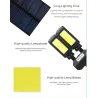 Solcellegatelys - dobbelthodet lampe - PIR bevegelsessensor - vanntett - 200 COB - 3000mAh