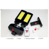 Solar gadelys - dobbelthovedet lampe - PIR bevægelsessensor - vandtæt - 200 COB - 3000mAh