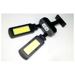 Solcellegatelys - dobbelthodet lampe - PIR bevegelsessensor - vanntett - 200 COB - 3000mAh