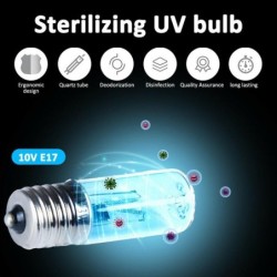 Steriliserande UV-lampa - desinfektionsljus - med ozon - E17