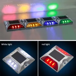 Solcelle LED-reflektor - veilys- varsellampe - aluminium
