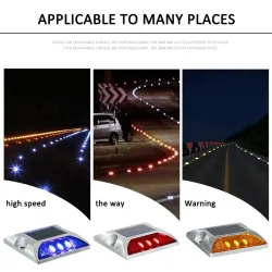 Solcelle LED-reflektor - veilys- varsellampe - aluminium