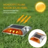 Solcelle LED-reflektor - veilys- varsellampe - aluminium