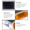 Solcelle LED-reflektor - veilys- varsellampe - aluminium