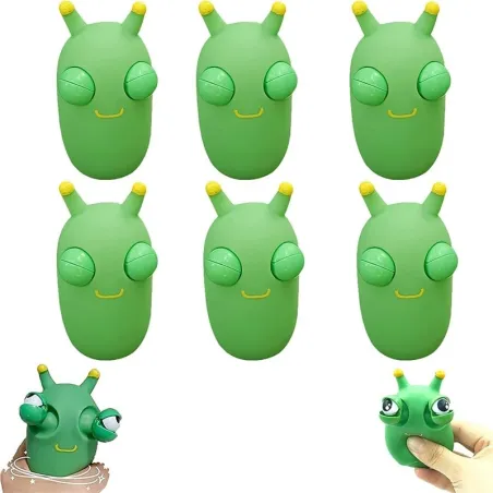 Popping eye - grønn orm - klemme leke - stress leke