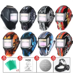 Kask spawalniczy - samościemniająca - Solarna - automatyczna - DIN 4/9-13 TIG MIGKask Spawalniczy