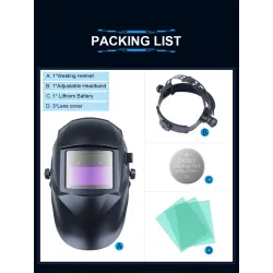 Máscara de soldagem - auto escurecimento - Solar - automático - DIN 4/9-13 TIG MIG