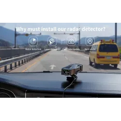 Detector de radar388T DSP - Detector de radar láser 2 en 1 - GPS - alerta de voz