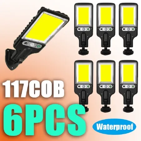 Solarna latarnia uliczna - czujnik ruchu - pilot - wodoodporność IP65 - LED - COBUlica