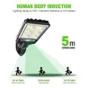 Alumbrado públicoFarola solar - sensor de movimiento - control remoto - IP65 resistente al agua - LED - COB