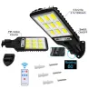Solar gatubelysning - rörelsesensor - fjärrkontroll - IP65 vattentät - LED - COB