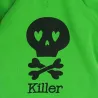 Warmer Hoodie - für Hunde / Katzen - Totenkopf bedruckt - KILLER-Schriftzug