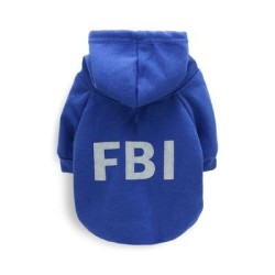 Varm hættetrøje - til hunde/katte - FBI