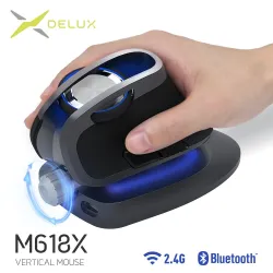 Delux - M618X - mouse verticale wireless - angolo regolabile - Bluetooth