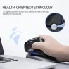 Delux - M618X - trådløs vertikal mus - justerbar vinkel - Bluetooth