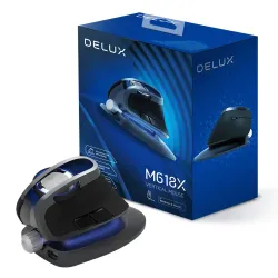 Delux - M618X - trådløs vertikal mus - justerbar vinkel - Bluetooth