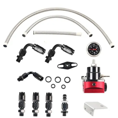 Universal drivstofftrykkregulator - oljemåler - justerbar slange