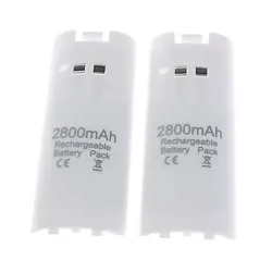 Wii Controller dubbel USB-laddare med 2x 2800mAh batterier