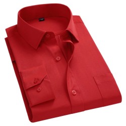 Klassisk langermet skjorte - ensfarget - Slim Fit