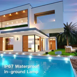 Luces & IluminaciónLuces de cubierta LED empotradas - exterior - IP67 a prueba de agua - DC12V - 16 piezas
