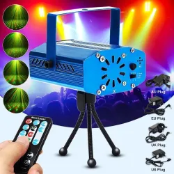 Lumière laser de scène - projecteur - LED - avec son automatique / musique - trépied - télécommande