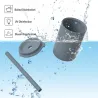 Trinkbecher aus Silikon für Kinder – Kalt-/Warmwasser – mit Strohhalm – auslaufsicher – BPA-frei – einfarbig