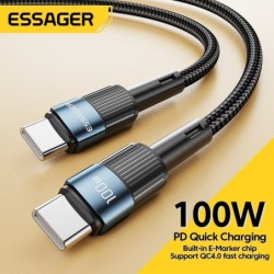 Essager - USB typ C Till USB C - snabbladdningskabel - 60W - 100W