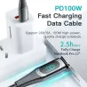 Essager - USB Type C - USB C -kaapeli - PD-pikalataus - digitaalisella näytöllä - 100W / 5A