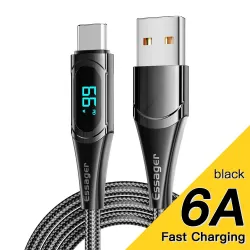 CablesEssager - Cable USB tipo C a USB C - Carga rápida PD - con pantalla digital - 100W / 5A