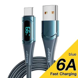 Essager - Cavo da USB tipo C a USB C - Ricarica rapida PD - con display digitale - 100W / 5A