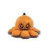 Grande araignée réversible - citrouille - peluche double face