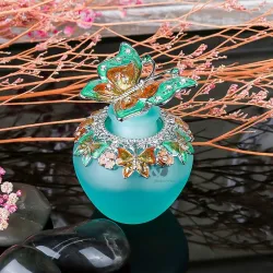Vintage glass perfume bottle - crystal butterfly - 30mlPerfumes
