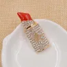 Krystallrød leppestift - brosje