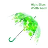 Transparent colorful umbrella - long handle - maple leavesOutdoor & Camping