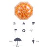Transparenter bunter Regenschirm - langer Griff - Ahornblätter