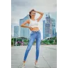 Bleistiftjeans mit hoher Taille - Stretch-Lycra - Slim