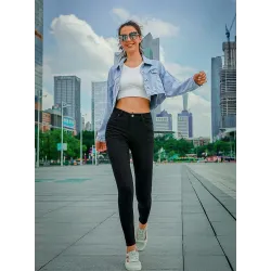 PantalonesJeans lápiz tiro alto - lycra stretch - Slim