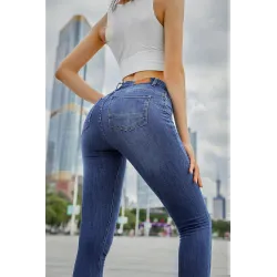 PantalonesJeans lápiz tiro alto - lycra stretch - Slim