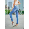 Bleistiftjeans mit hoher Taille - Stretch-Lycra - Slim