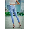 Bleistiftjeans mit hoher Taille - Stretch-Lycra - Slim