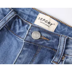 Bleistiftjeans mit hoher Taille - Stretch-Lycra - Slim