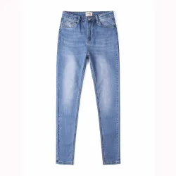 Bleistiftjeans mit hoher Taille - Stretch-Lycra - Slim