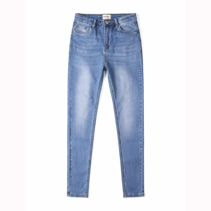 Bleistiftjeans mit hoher Taille - Stretch-Lycra - Slim