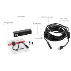 Mini câmera de endoscópio - WiFi - LED - micro USB - IOS Android - IP68 à prova d'água