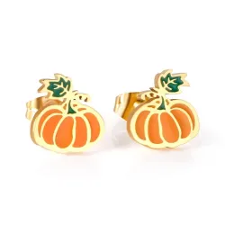 Petites boucles d'oreilles forme végétale - Acier inoxydable 316L