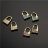 Boucles d'oreilles en or en forme de cadenas - avec cristaux