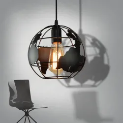 Modern iron ceiling lamp - globe-shaped - 60WCeiling lights