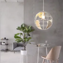 Moderne taklampe i jern - globeformet - 60W