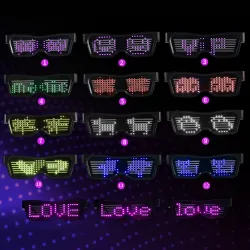 PartyGafas de fiesta LED - App / control manual - USB - Bluetooth