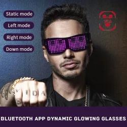 Lunettes de fête LED - App / contrôle manuel - USB - Bluetooth